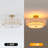 Modern Drum Linen Semi Flush Mount Ceiling Light Fixture