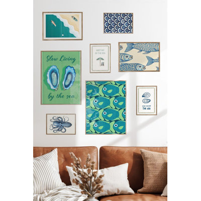 Peinture décorative encadrée (8 pièces)
