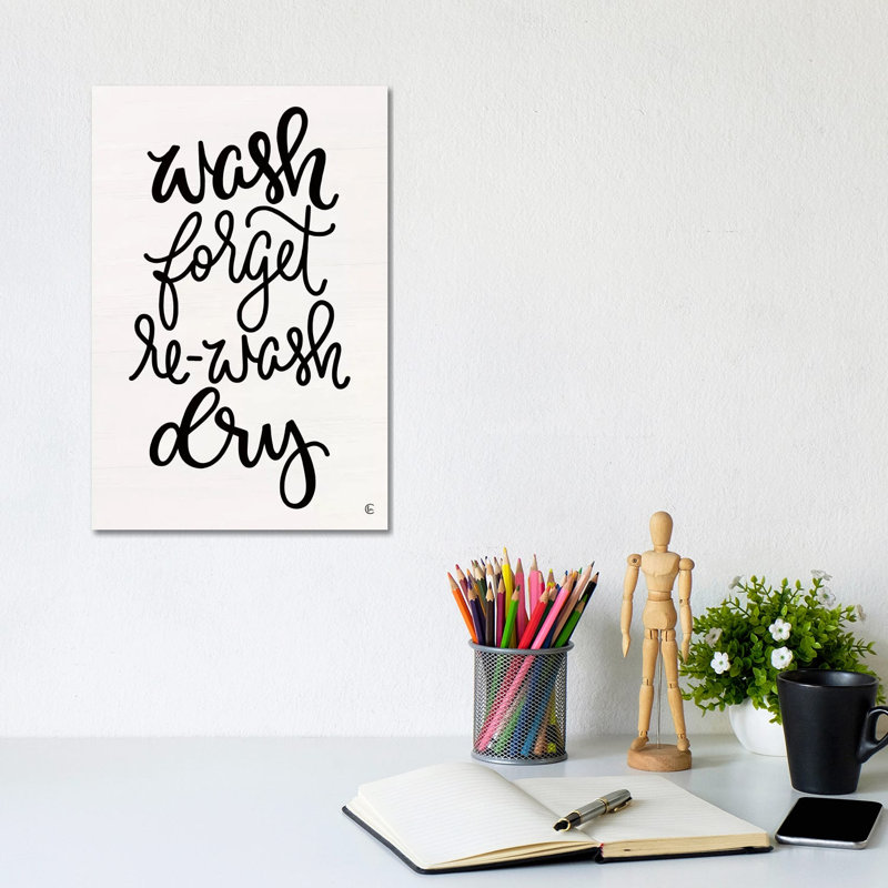 Wash And Forget by Fearfully Made Creations - Wrapped Canvas Print, 20.32 cm H x 30.48 cm W