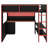 All-in-One Loft Bed with Desk, Lights & Charging Station-1528519278