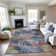Premium Machine Washable Sykora AMF1493 Floral Rug