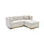 Velours beige contemporain avec rembourrage - salon moderne de luxe avec repose-pieds élégant-888055819