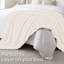 Couverture polaire sherpa pour canapé - 127 x 152 cm, réversible, motif torsadé jacquard, couverture en polaire sherpa pour lit, fauteuil ou canapé - Linge de lit chaud et confortable (Crème)-135637102