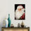 Père Noël rouge - reproduction d'art sur toile tendue