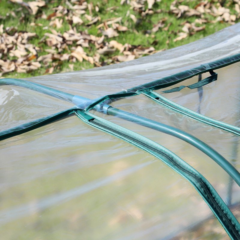 Mini Greenhouse, Portable Tunnel Green House With Roll-Up Zippered Doors, UV Waterproof Cover, Steel Frame