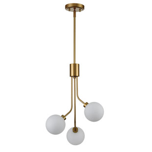 Milky White Ball Lampshade For Living Dining Room Kitchen 3 Lights