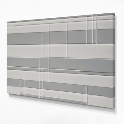 Minimalisme 3, art mural sur toile grise