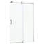 Enceinte de porte de douche l 48 po x H 76 po en nickel brossé - verre trempé, quincaillerie de transformation de salle de bain, base à usage durable vendue séparément 48 po x 76 po