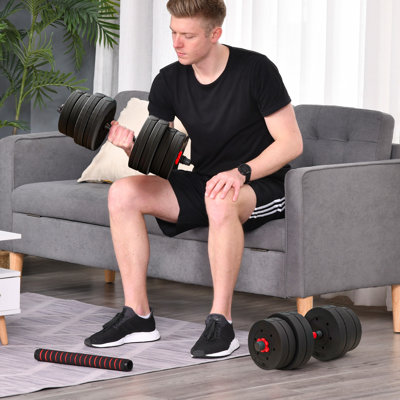 Ensemble de poids ajustable 66 lb pour haltères