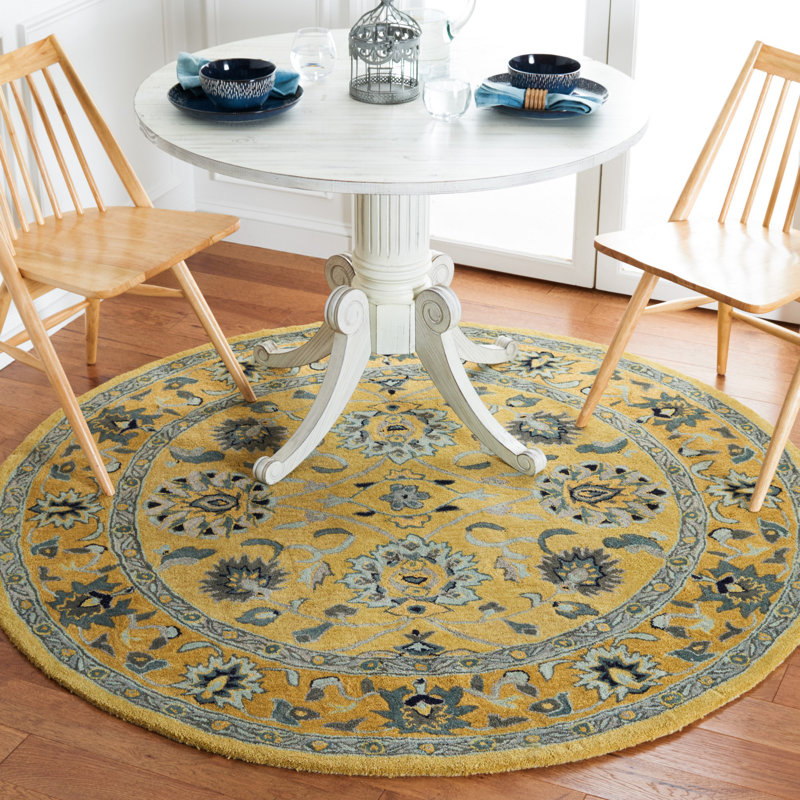 Tingley Hand Tufted Wool Pile Oriental Rug, Round 6'