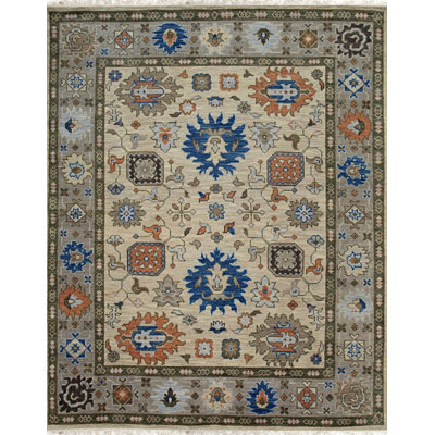 Ivory Hand-Knotted Wool Floral Symphony Classic Traditional Modern Contemporary Carpet Rug