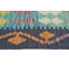 Tapis bleu à tissage plat Raquel
