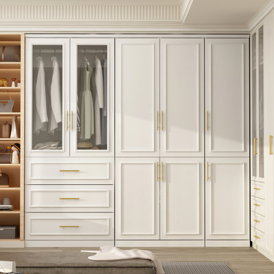Radmil 79.1 " W Glass TV Armoire