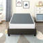 Base de matelas simple en métal noir et housse en tissu texturé - 8,5 po de hauteur, support à 12 lattes, facile à monter, capacité de poids de 350 lb, assemblage des éléments clés de la chambre à coucher, addition-1658581963
