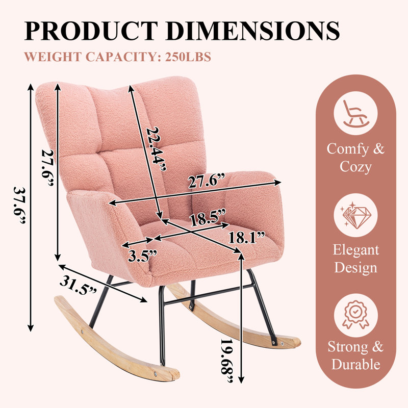 Chaise berçante, Rose