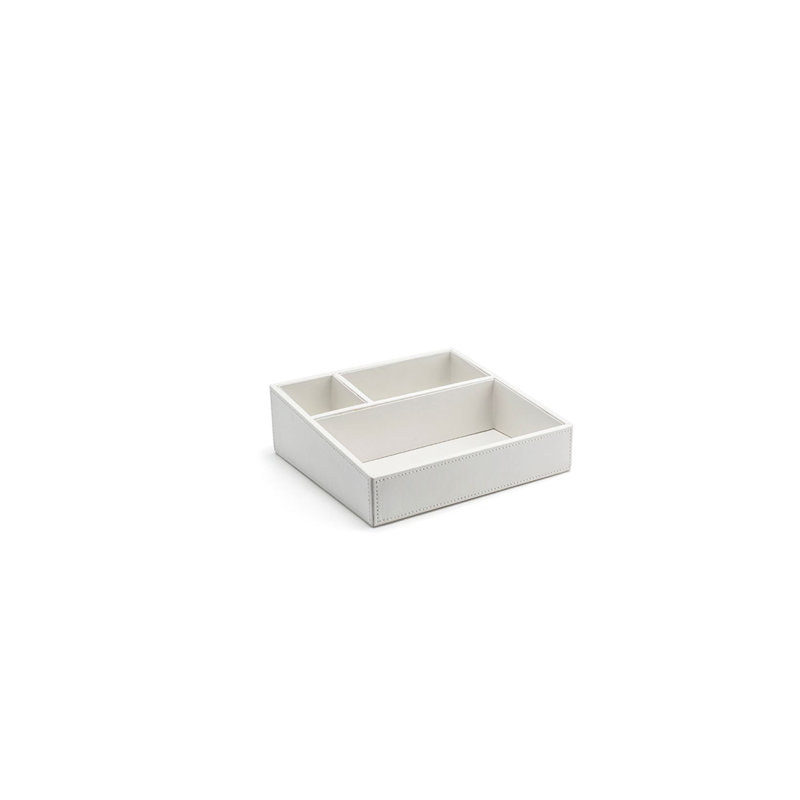 Plateau de rangement pour bijoux London, Blanc