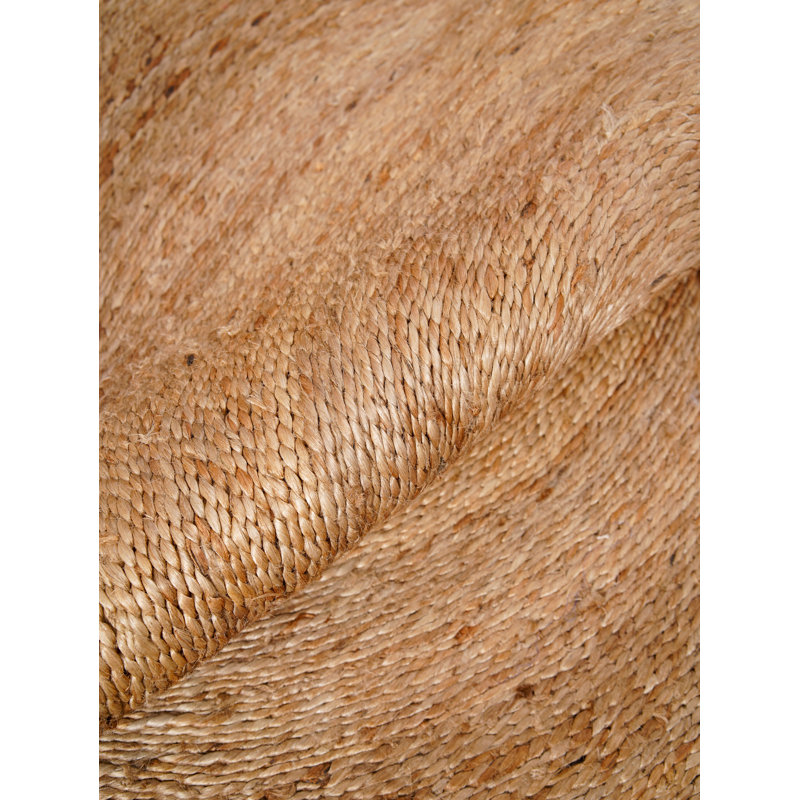 Heller Hand Woven Jute Eco-Friendly Solid Area Rugs - Round, Beige Color, Oriental Design, Low Pile, Natural Fiber, Outdoor Indoor Handmade Area Rugs for Living Room, Bed Room