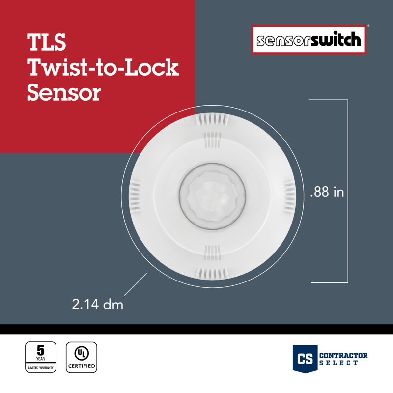 Capteur Twist-to-Lock, détecteur de mouvement et capteur à photocellule pour les luminaires Acute High Bay, , Blanc