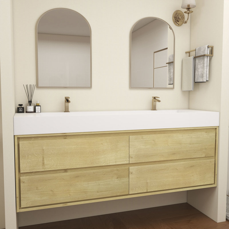 Base de meuble-lavabo Victoria seulement, Chêne clair