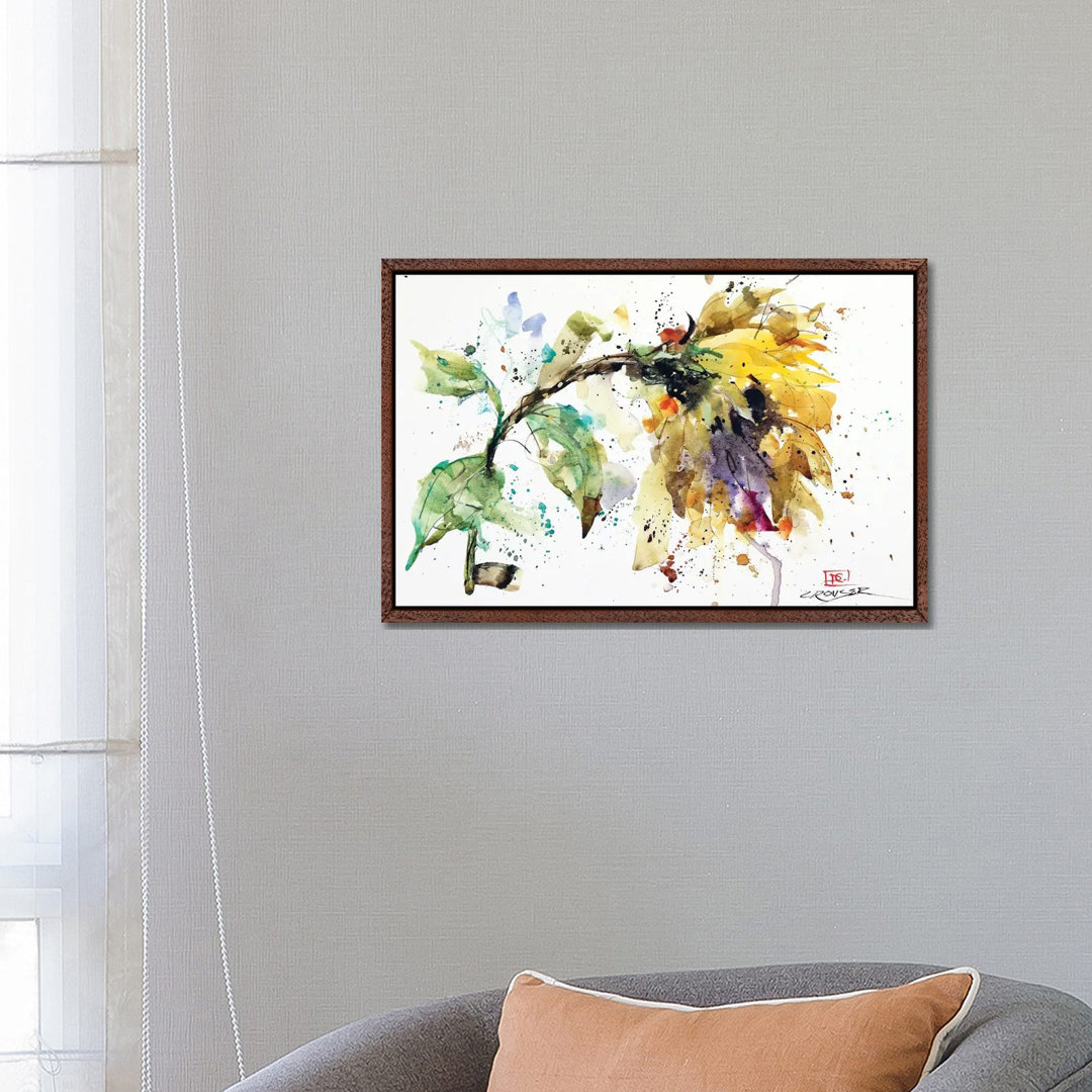 Abstrakte Sonnenblume von Dean Crouser - Gallery-Wrapped Canvas Giclée