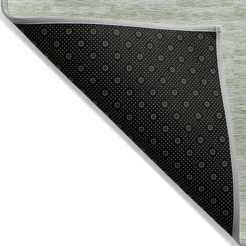 Tapis rond lavable à rayures 8 po