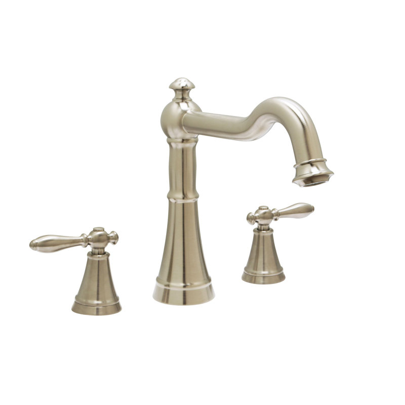 Sherington 2 Handle Deck Roman Tub Faucet, PVD Satin Nickel