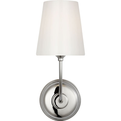Vendome Single Sconce with White Glass