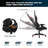 Ebern Designs Adjustable Reclining Ergonomic Swiveling PC & Racing Game Chair-2079339381