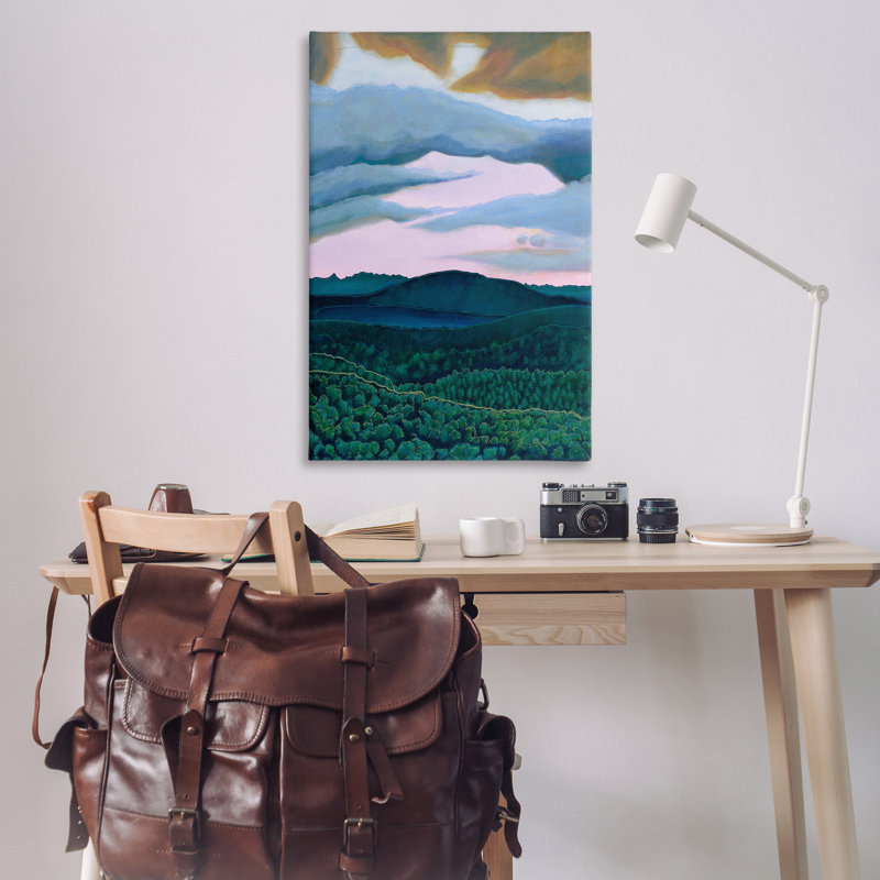 Toile de montagne, art mural sur toile par Sara Everett, H 45 po x l 30 po