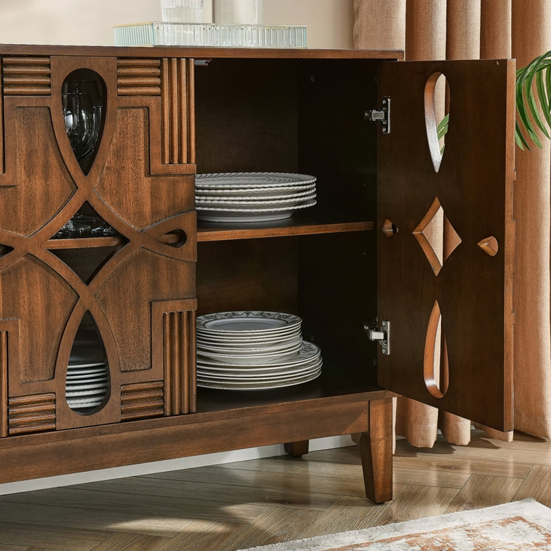 Buffet 60,5 "Mid Century, Noyer