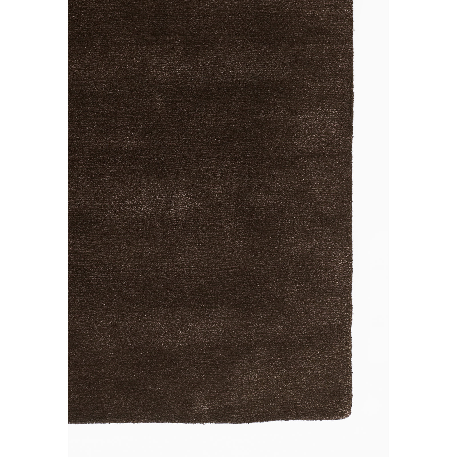 Tieg Hand Loomed Wool Blend Solid Brown Area Rug 5' X 8', 5' X 8'