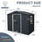 8Ft X 4Ft Outdoor Metal Storage Shed With Window And Metal Foundation For Backyard, Patio, Lawn (Black And White)-123951089-123951093