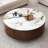 35.4" Round Faux Marble  Top Texture Coffee Table, Elegant Modern Storage Coffee Table for Living Room Office Leisure Area-1570006623-1576560451