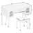 Elegant Vanity Makeup Table & Chair Set