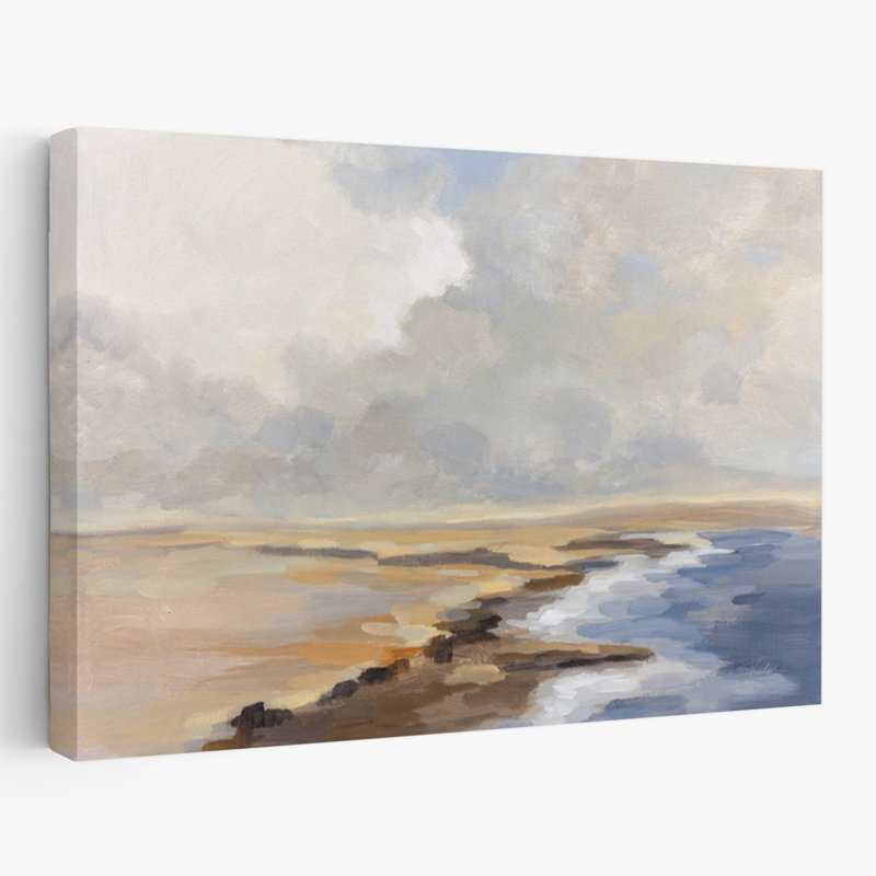 Nuage argenté - plage noir bleu brun, H 24 po x l 16 po