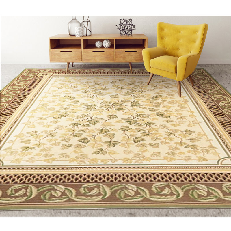 Wool Floral Area Rug, Rectangle 14'5" x 19'5"