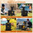 Wood Burning Stove with Heat Resistant Glass Window, Grill Net,, Stainless Steel