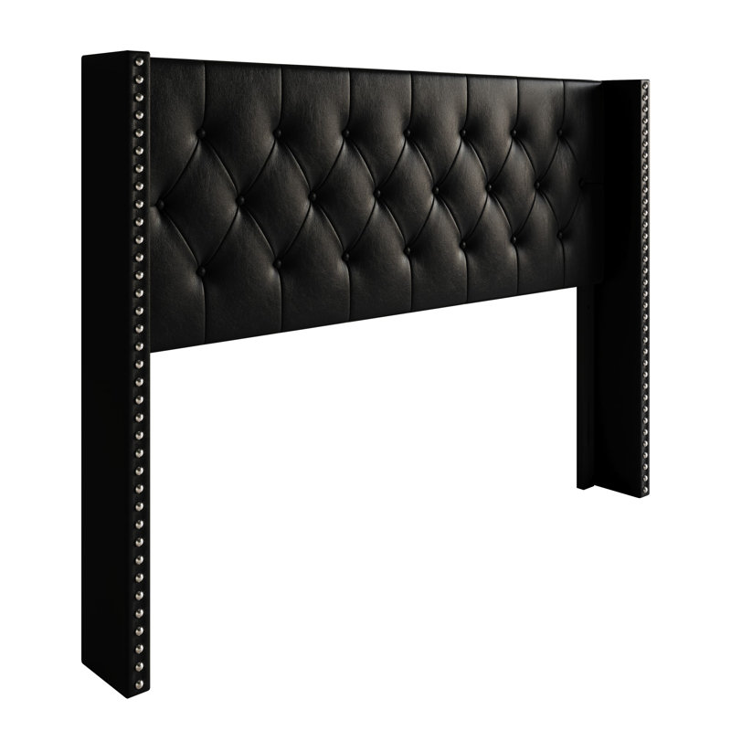 Joshuwa Upholstered Headboard, Black, Twin