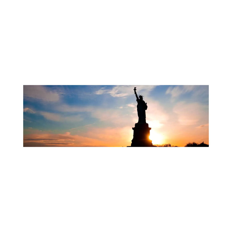 New York Skyline Cityscape - Wrapped Canvas Panoramic Print, 30.48 cm H x 91.44 cm W x 1.91 cm D