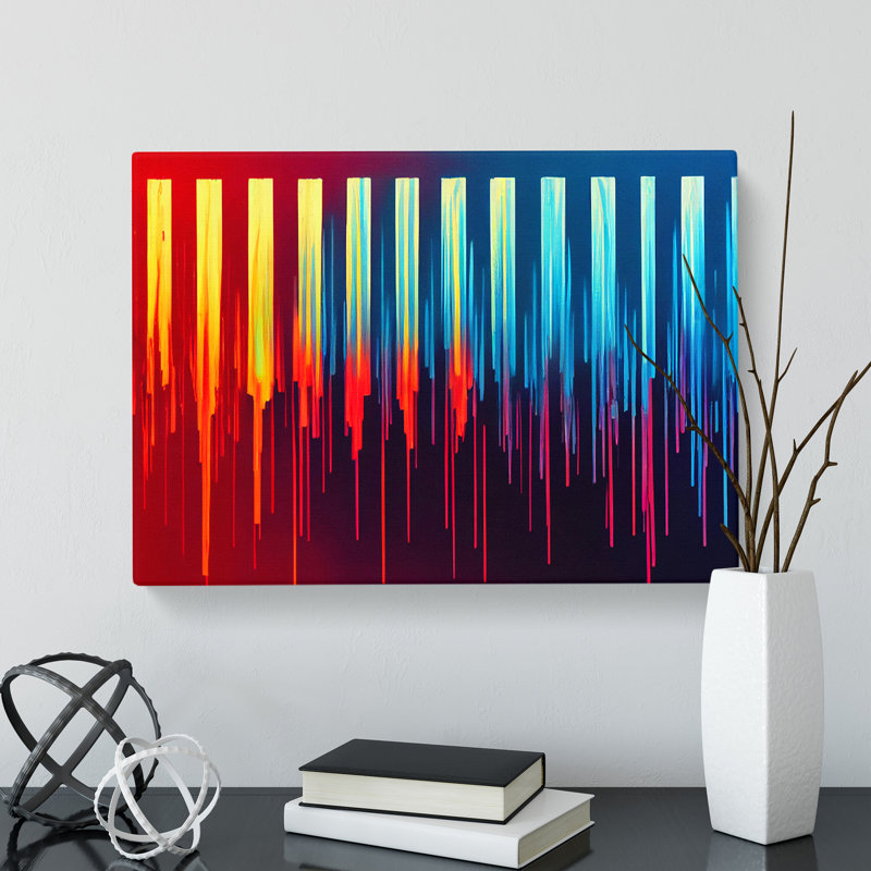 Audio Equalizer Abstract Art Vol.5 - Wrapped Canvas, 35cm H x 50cm W x 3cm D