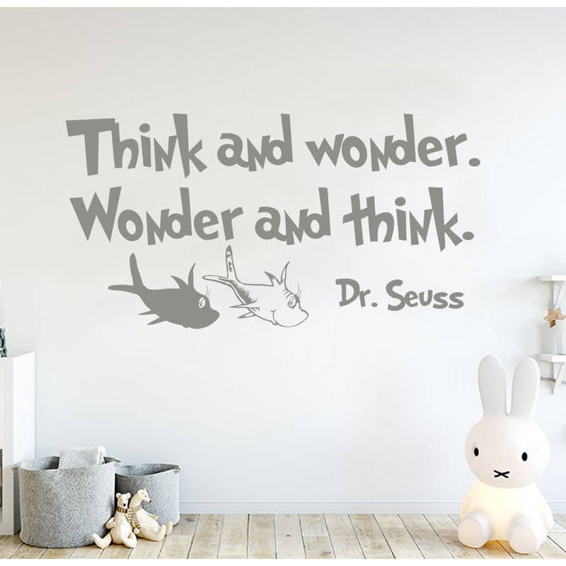 Adhésif décoratif «Think and Wonder», Gris argenté