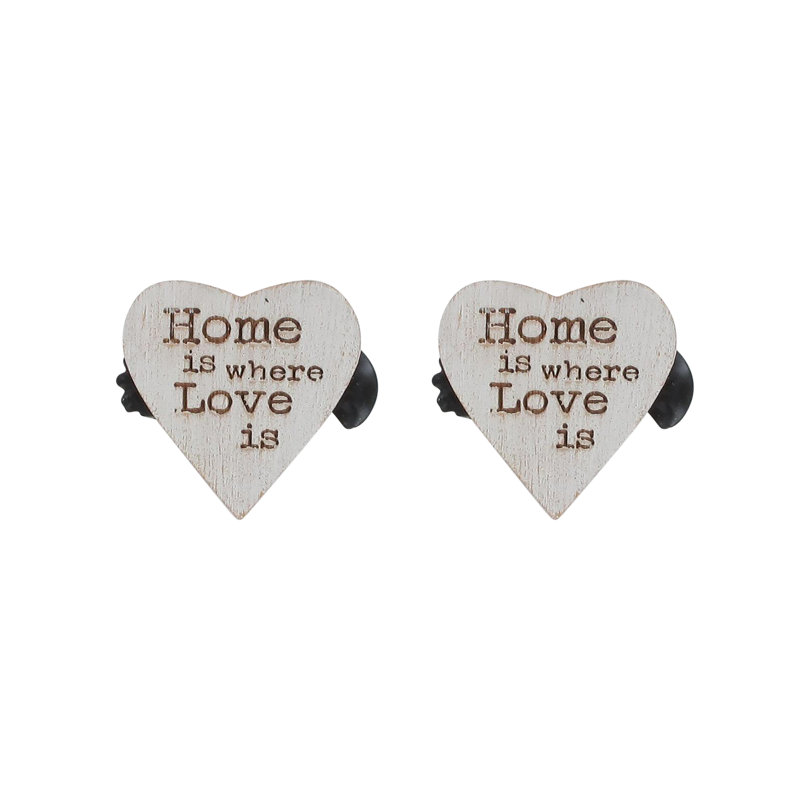 Embrasse de rideaux en bois Amore, Blanc