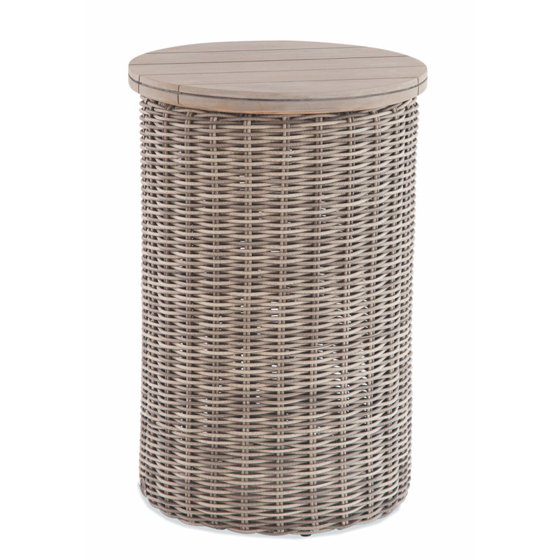 Paradise Bay Round Metal Outdoor Side Table , 16'' in. W 16'' in. D