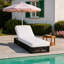 Chaise longue de piscine réglable Kellan, corde tissée et structure en fer avec coussin épais, chaise longue d'extérieur pour la piscine, la plage et la cour-1512806476-1512806475