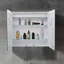 Addison 650mm W 600mm H Surface Frameless Medicine Cabinet Mirror 3 Adjustable
