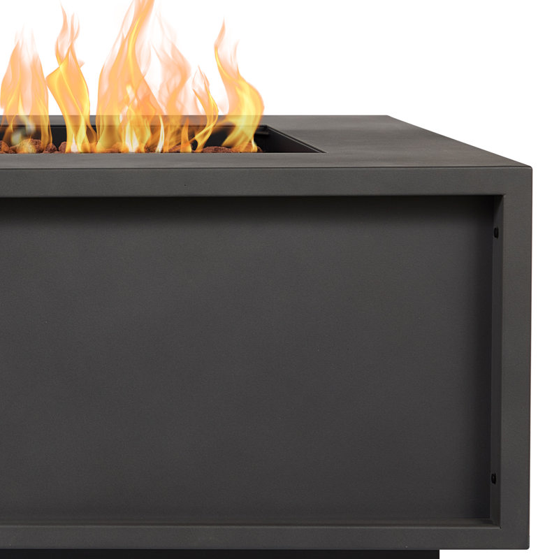 Table de foyer d'extérieur en acier H 18 po x l 60 po Vance
