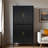 Modern Fluted Wine Cabinet With Glass Display, Stemware Rack, Drawer, Adjustable Shelves And Built-in Led Lighting-2025872200