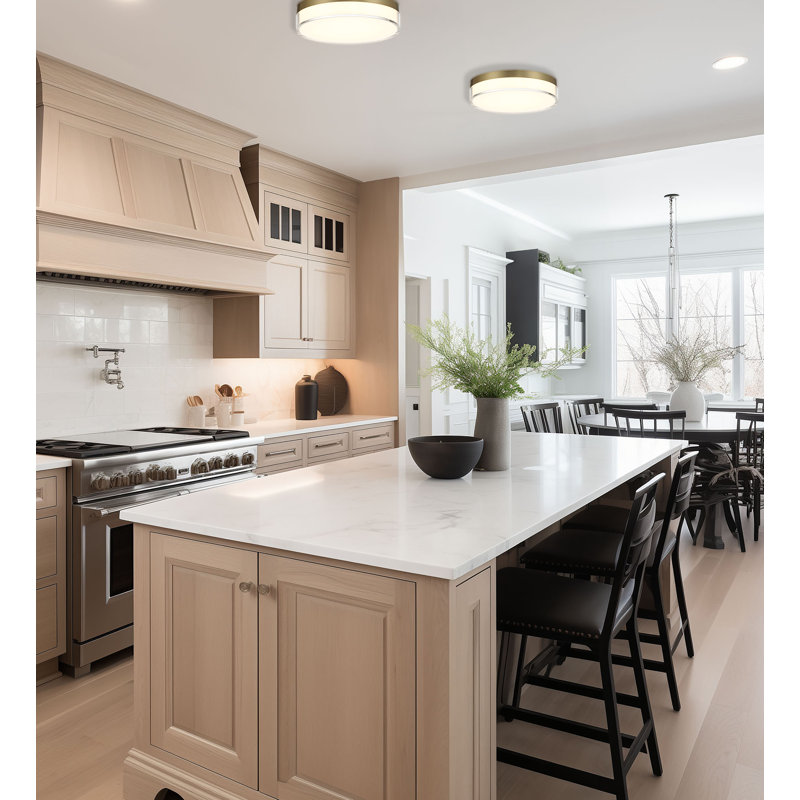 Camodeca Acrylic LED Flush Mount, 1.5" H x 7" W x 7" D