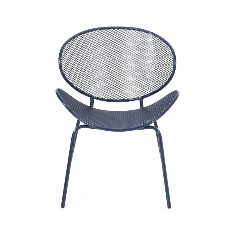 Relax On Navy Iron Chair, 34 In. Height, 24.8 Width, 25.5 Depth, 23.06 Lb Chair - Relaxing Option, 33.26 25.29 25.05 Depth