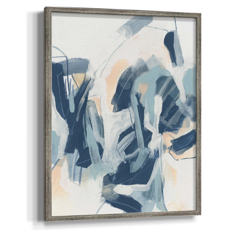Interlocking Melody I Framed Print - Solid Wood, 30" H x 24" W